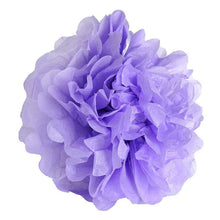 Load image into Gallery viewer, 12 Pack 10&quot; Lavender Paper Tissue Fluffy Pom Pom Flower Balls