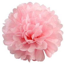 Load image into Gallery viewer, 12 Pack 10&quot; Pink Paper Tissue Fluffy Pom Pom Flower Balls
