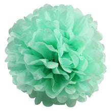 Load image into Gallery viewer, 12 Pack 10&quot; Tea Green Paper Tissue Fluffy Pom Pom Flower Balls